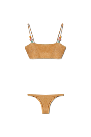 Bikini de dos piezas con hilo de lúrex