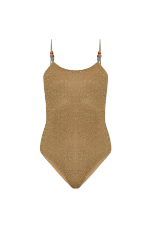 One-piece swimsuit with Lurex thread