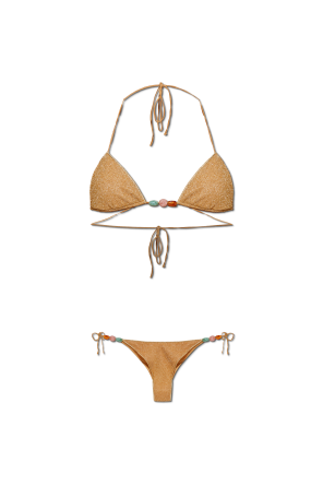 Two-piece swimsuit with lurex thread