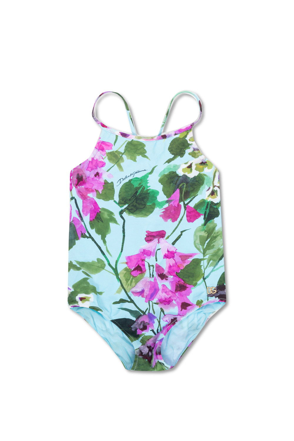 Dolce & Gabbana Rock mit hohem Bund Grün One-piece swimsuit