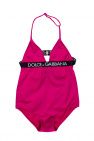 Dolce & Gabbana leopard-print slingback pumps One-piece swimsuit