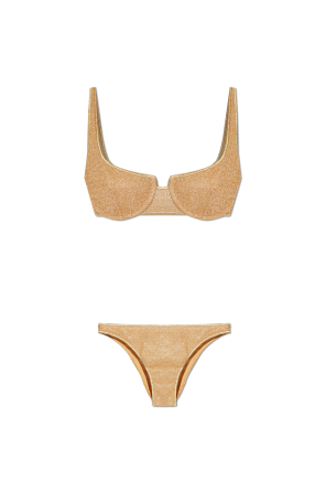 Two-piece swimsuit with lurex thread