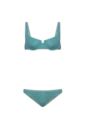 Two-piece swimsuit with lurex thread