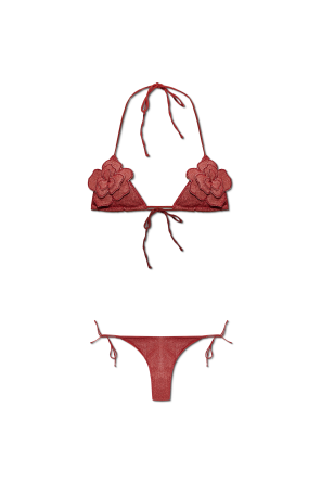 Two-piece swimsuit with lurex thread