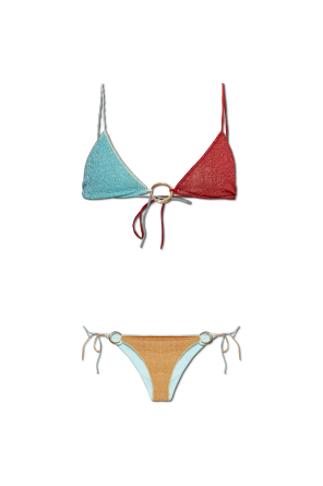 Bikini de dos piezas con hilo de lúrex