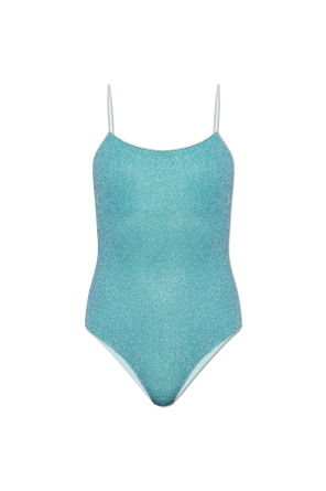 One-piece swimsuit with lurex thread