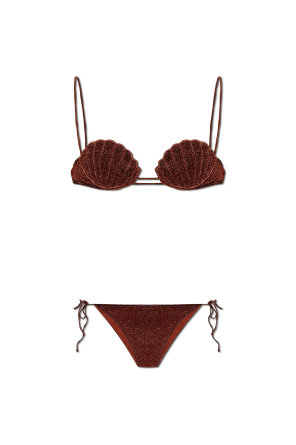 Two-piece swimsuit with lurex thread