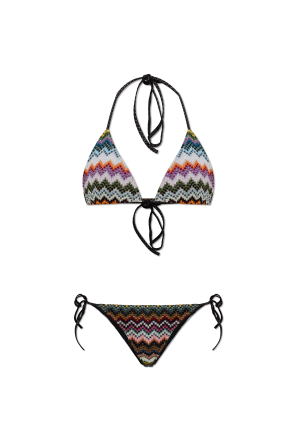 Two-piece swimsuit with lurex thread