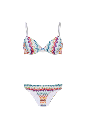 Two-piece swimsuit with lurex thread
