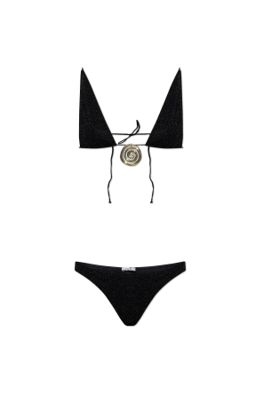 Two-piece swimsuit with lurex thread