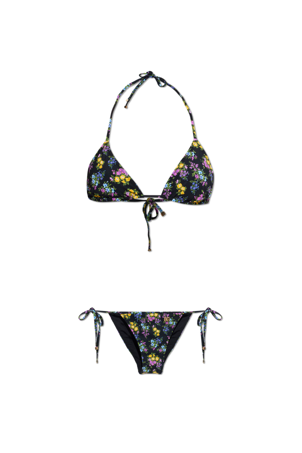 Dolce & Gabbana Two-piece floral swimsuit