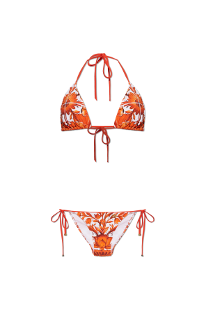 Two-piece swimsuit with 'Majolica' print