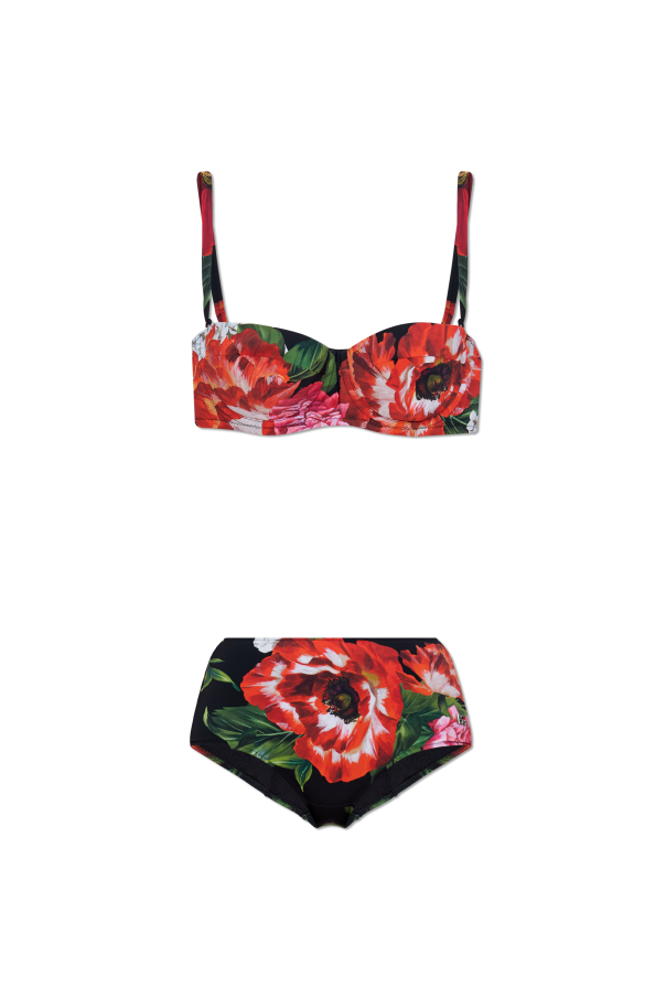 Two-piece swimsuit with floral motif, zdjęcie 1 Two-piece swimsuit with floral motif od Dolce & Gabbana