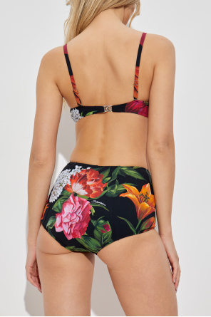 Dolce & Gabbana Dwuczęściowy kostium kąpielowy  z motywem kwiatowym