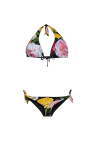 Dolce & Gabbana MULTICOLOUR Two-piece swimsuit with floral motif