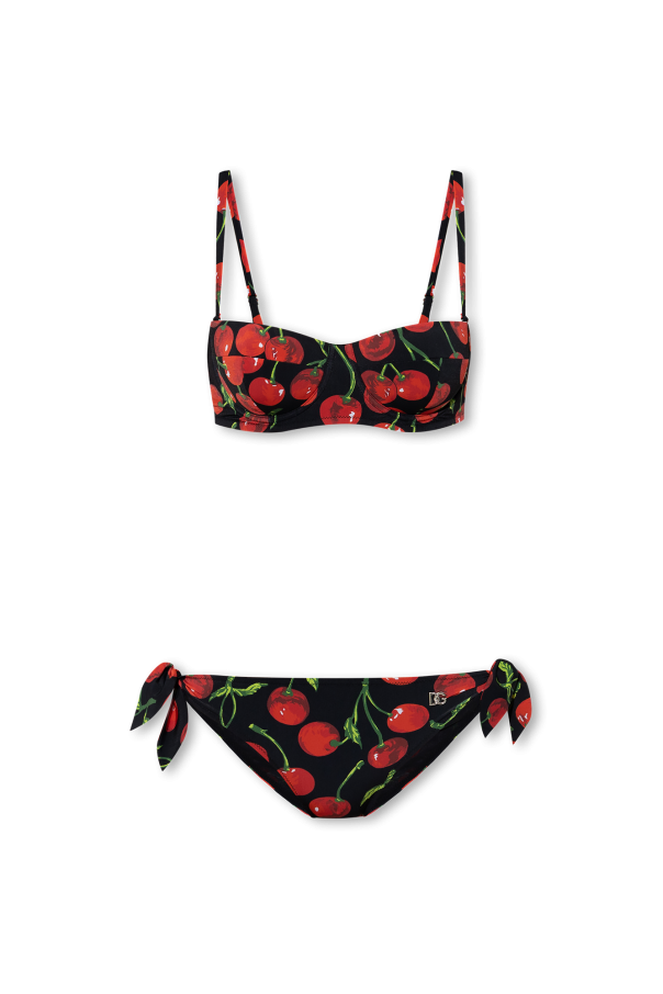 Bikini with cherry print od cuts, animal prints and shiny finishes. But thats not all, because