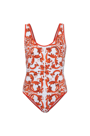 Traje de baño de una sola pieza con estampado "Maiolica"