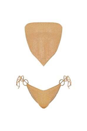 Two-piece swimsuit with lurex thread
