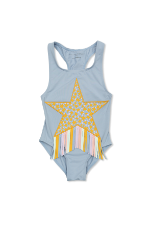 One-piece swimsuit with print