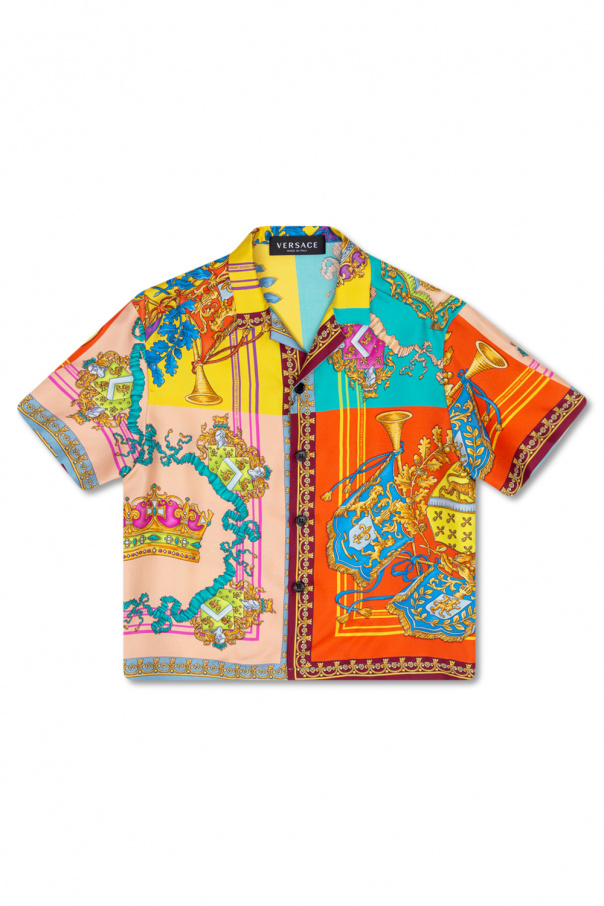 Versace Kid Silk shirt with short sleeves