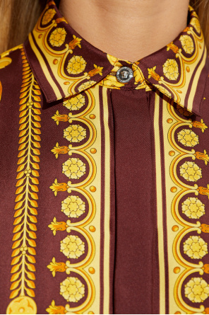 Versace Camisa de seda con estampado "barocco"