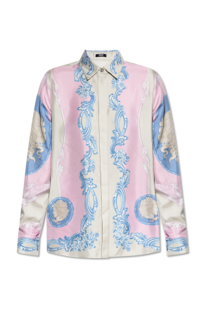 Silk shirt with Medusa Cameo print
