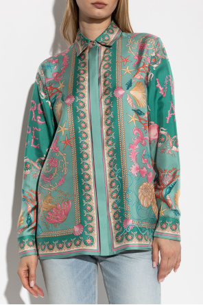 Versace Silk shirt with "Underwater Barocco" print