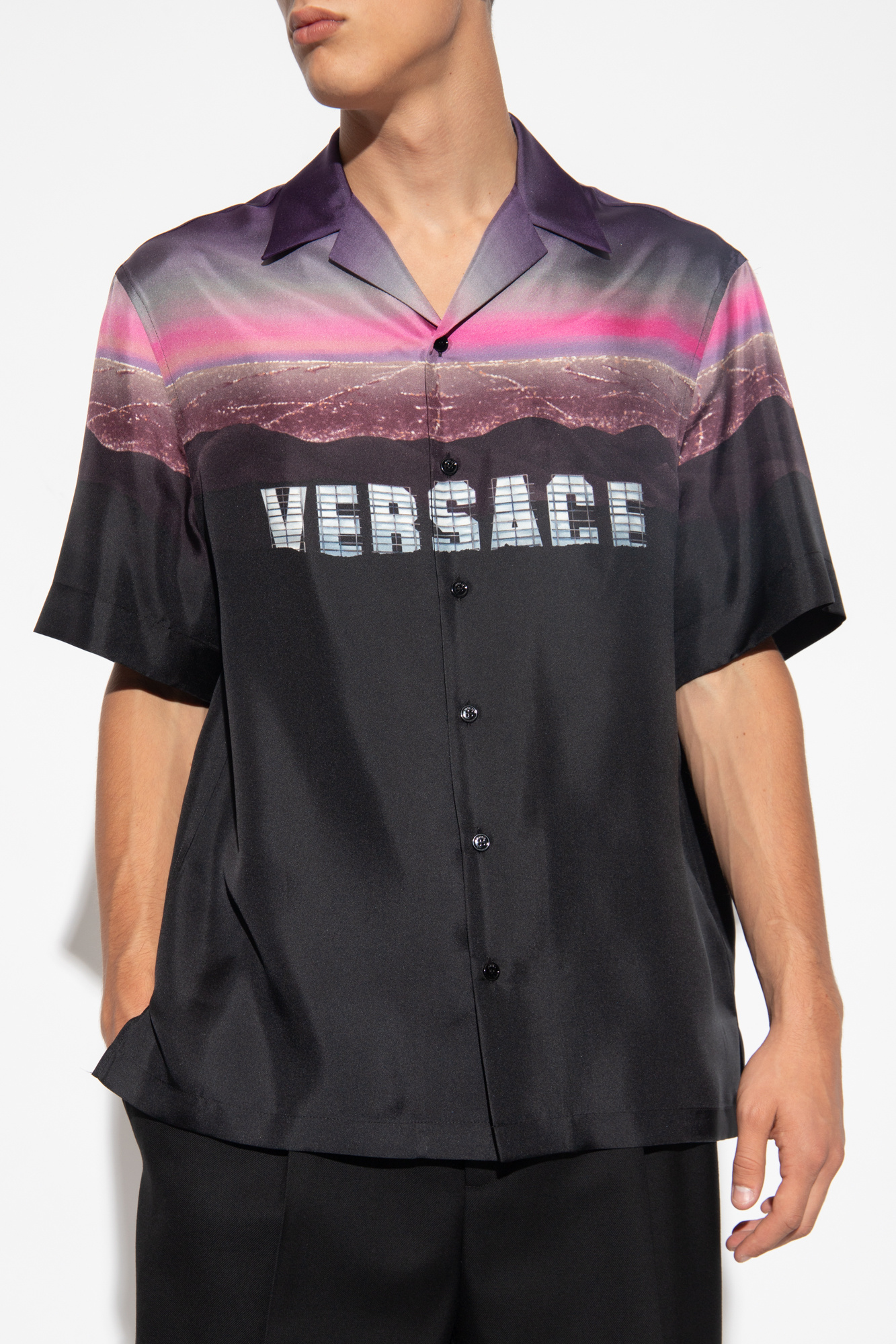 Versace Silk blue shirt