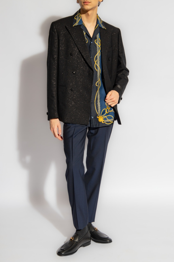 Versace Silk shirt with short sleeves