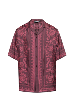 Silk shirt with short sleeves