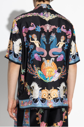 Versace Seidenhemd mit "Coral Theatre"-Print
