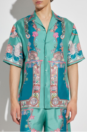 Versace Silk shirt with "Coral Theatre" print