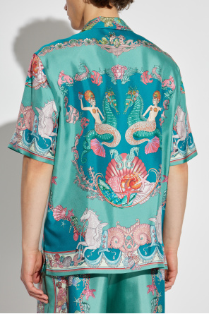 Versace Silk shirt with "Coral Theatre" print
