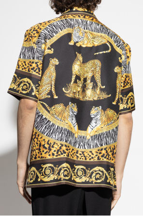 Versace Seidenhemd mit kurzen Ärmeln