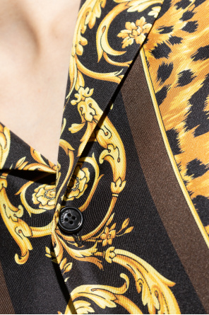 Versace Seidenhemd mit kurzen Ärmeln