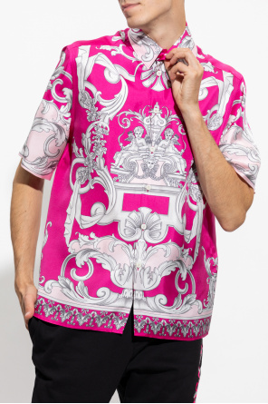 Versace flap-pocket detail shirt jacket Pink