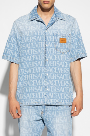 Versace Denim shirt with short sleeves