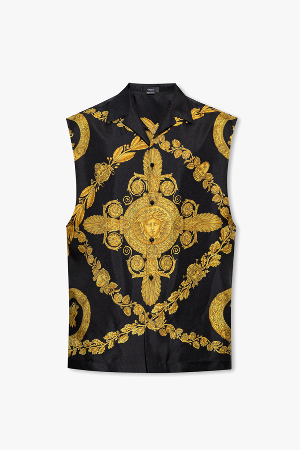 Versace floral-print polo shirt