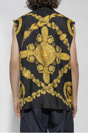 Versace floral-print polo shirt