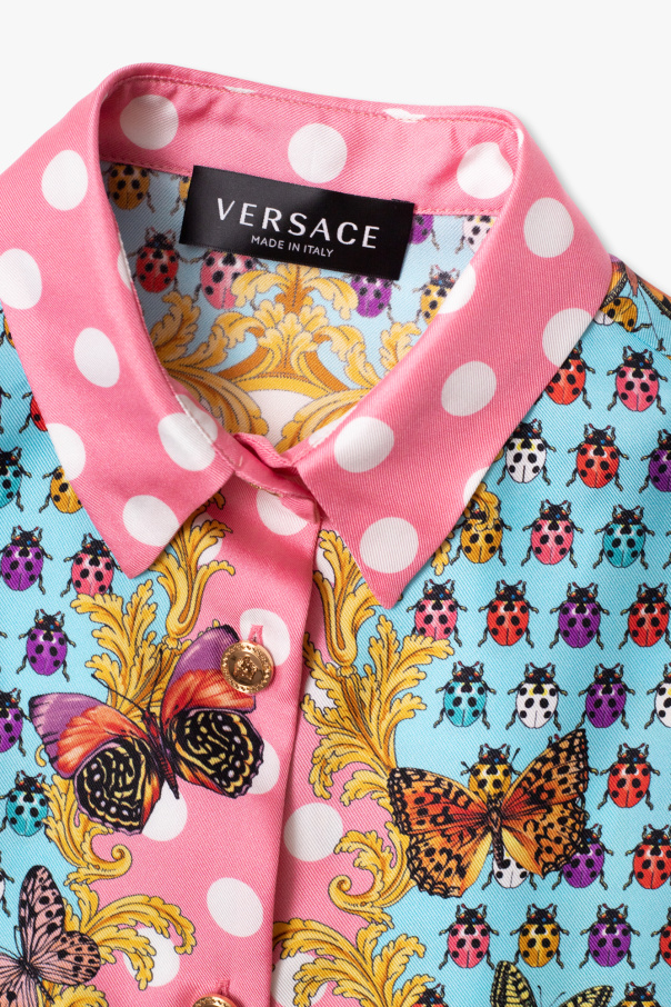 Versace Kids Jedwabna koszula z kolekcji kapsułowej ‘La Vacanza’
