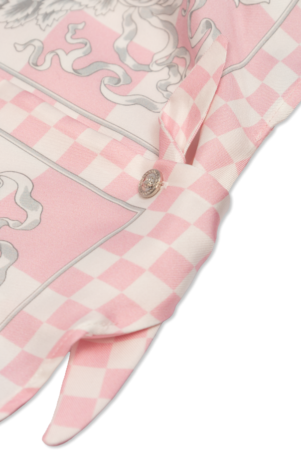 Versace Kids Brave Soul pyjama t-shirt and pants set in pink stripe