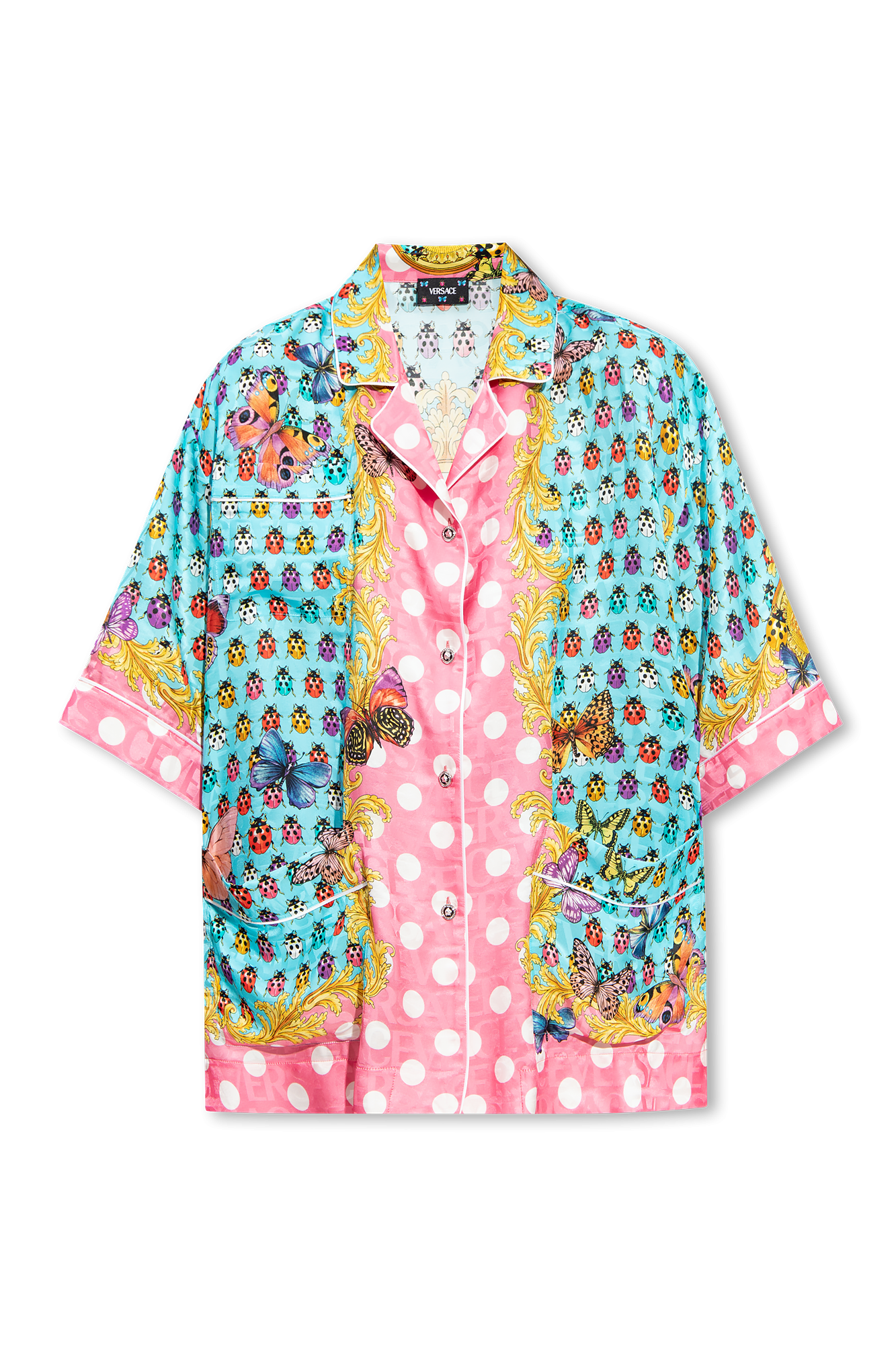 Versace Women's La Vacanza Collection Patterned Shirt