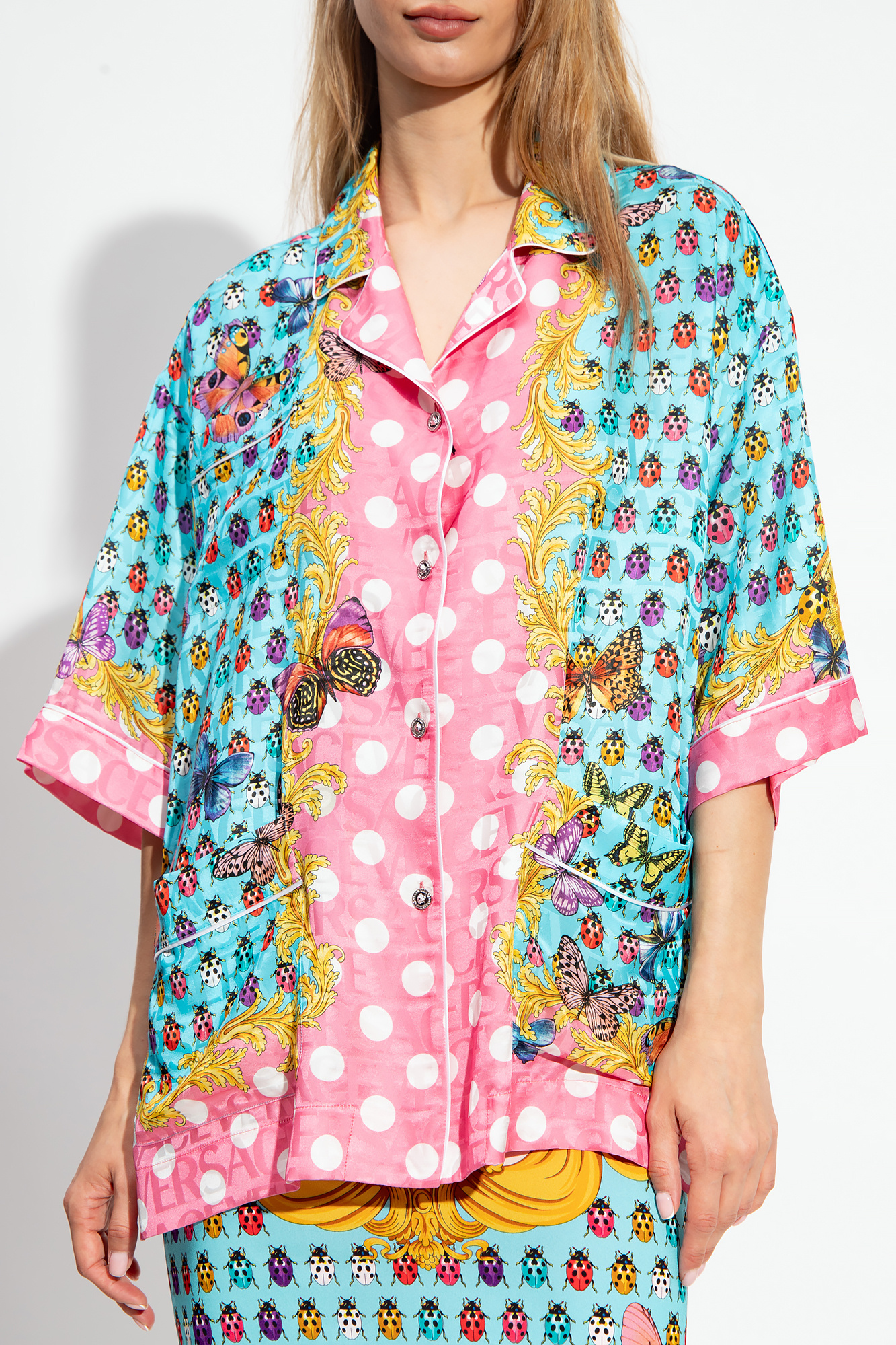 Versace ‘La Vacanza’ collection patterned shirt