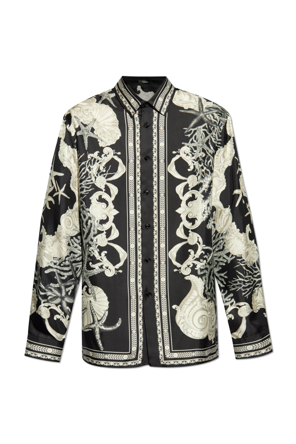 Versace Shirt with `Barocco Sea` Print