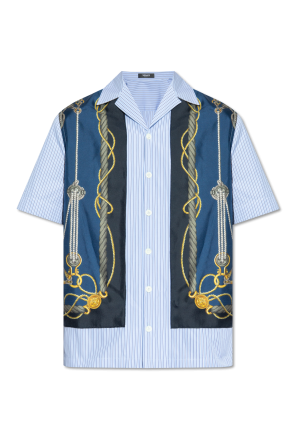 Koszula ze wzorem w pasy od Versace