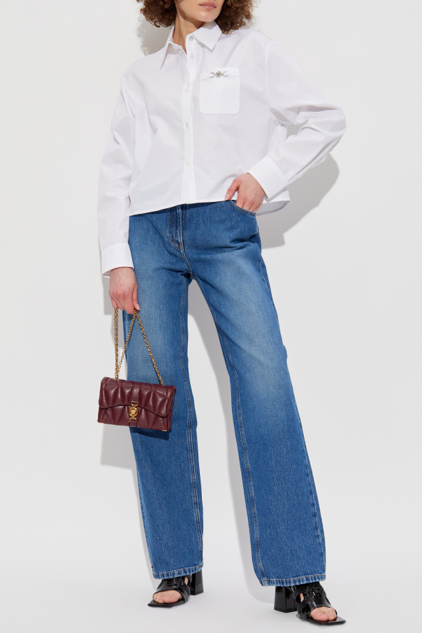 Versace Shirt with Gold Chain Stripes print