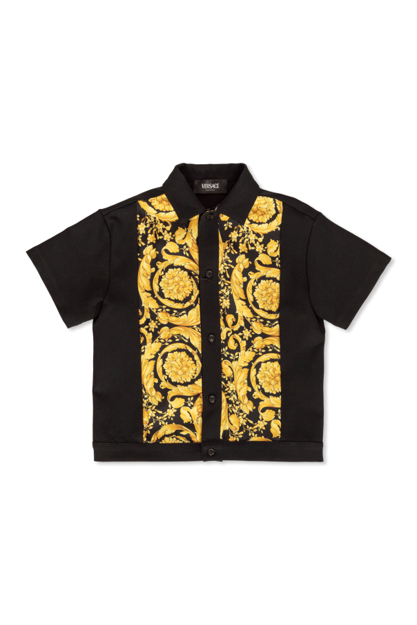 Versace Kids Shirt with `Barocco` pattern