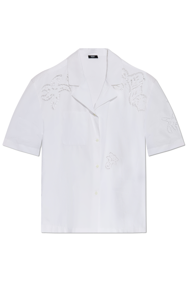 Versace Koszula z ażurowym wzorem