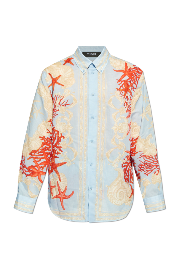 Versace Shirt with `Barocco Sea` pattern