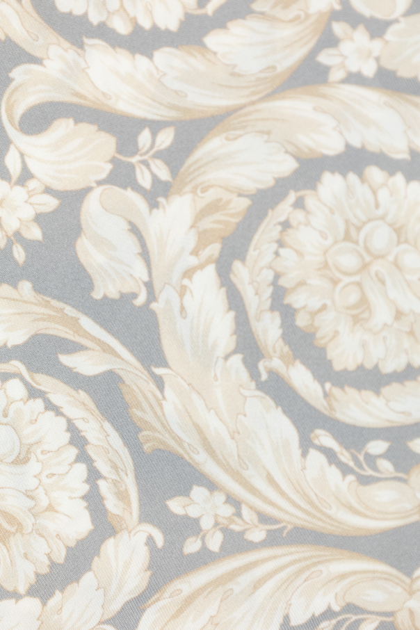 Versace Kids Camisa de seda con estampado Barocco